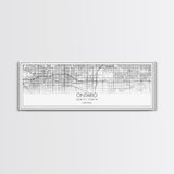 Panoramic Ontario City Map, California Art, Map Print, Minimalist Wall Art, Canvas Art, Housewarming Gift, Street Map Art, Closing Gift