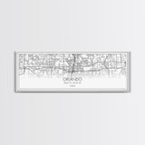 Panoramic Orlando City Map, Florida Art, Map Print, Minimalist Wall Art, Canvas Art, Housewarming Gift, Street Map Art, Closing Gift