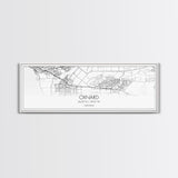 Panoramic Oxnard City Map, California Art, Map Print, Minimalist Wall Art, Canvas Art, Housewarming Gift, Street Map Art, Closing Gift