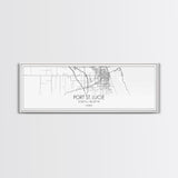 Panoramic Port St Lucie City Map, Florida Art, Map Print, Minimalist Wall Art, Canvas Art, Housewarming Gift, Street Map Art, Closing Gift