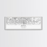 Panoramic Raleigh City Map, North Carolina Art, Map Print, Minimalist Wall Art, Canvas Art, Housewarming Gift, Street Map Art, Closing Gift