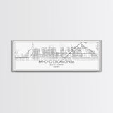 Panoramic Rancho Cucamonga City Map, California Art, Map Print, Minimalist Wall Art, Canvas Art, Housewarming Gift, Street Map, Closing Gift