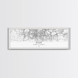 Panoramic Rome City Map, Italy Art, Map Print, Minimalist Wall Art, Canvas Art, Housewarming Gift, Street Map Art, Closing Gift