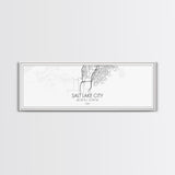 Panoramic Salt Lake City Map, Utah Art, Map Print, Minimalist Wall Art, Canvas Art, Housewarming Gift, Street Map Art, Closing Gift