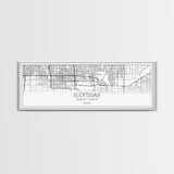 Panoramic Scottsdale City Map, Arizona Art, Map Print, Minimalist Wall Art, Canvas Art, Housewarming Gift, Street Map Art, Closing Gift