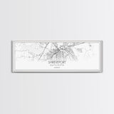 Panoramic Shreveport City Map, Louisiana Art, Map Print, Minimalist Wall Art, Canvas Art, Housewarming Gift, Street Map Art, Closing Gift