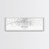 Panoramic Springfield City Map, Missouri Art, Map Print, Minimalist Wall Art, Canvas Art, Housewarming Gift, Street Map Art, Closing Gift