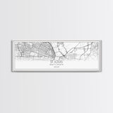 Panoramic St Louis City Map, Missouri Art, Map Print, Minimalist Wall Art, Canvas Art, Housewarming Gift, Street Map Art, Closing Gift