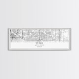 Panoramic St Paul City Map, Minnesota Art, Map Print, Minimalist Wall Art, Canvas Art, Housewarming Gift, Street Map Art, Closing Gift