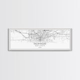 Panoramic Tallahassee City Map, Florida Art, Map Print, Minimalist Wall Art, Canvas Art, Housewarming Gift, Street Map Art, Closing Gift