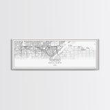 Panoramic Toledo City Map, Ohio Art, Map Print, Minimalist Wall Art, Canvas Art, Housewarming Gift, Street Map Art, Closing Gift