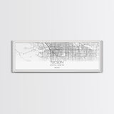 Panoramic Tucson City Map, Arizona Art, Map Print, Minimalist Wall Art, Canvas Art, Housewarming Gift, Street Map Art, Closing Gift