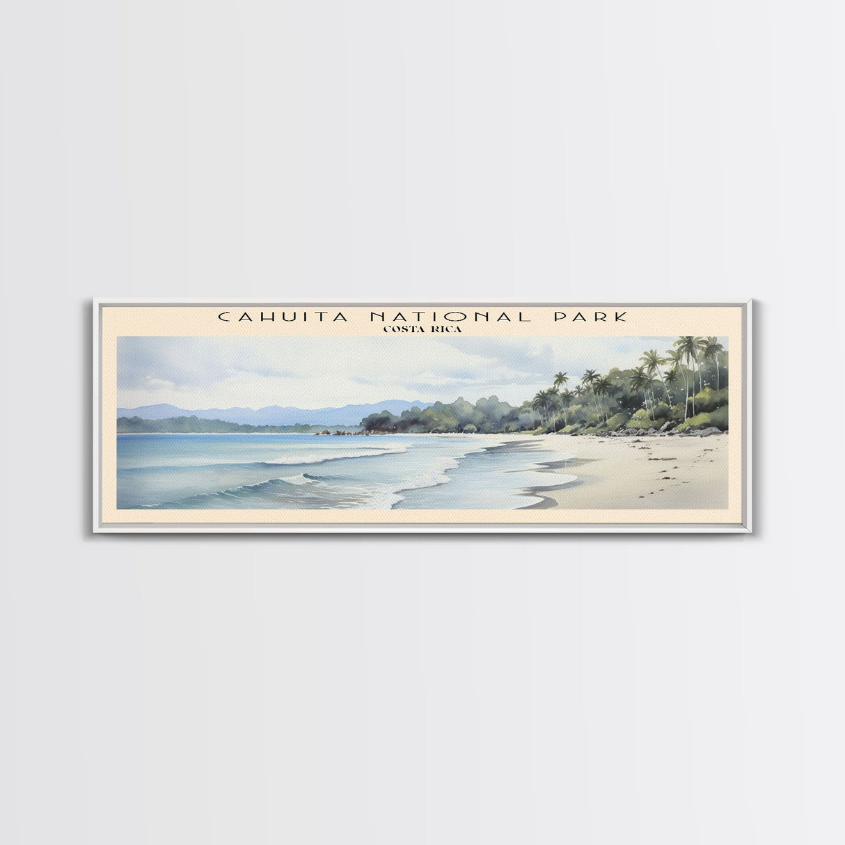 Cahuita National Park Framed Canvas Print Travel Poster | Wall Art | Home Decor | Gift For Travel Lover | Wall Hanging | Original Art