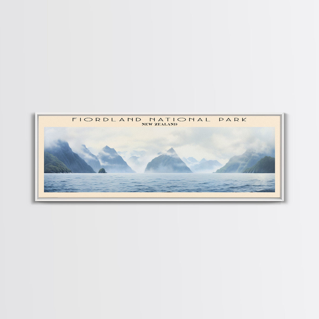 Fiordland National Park Travel Print Wall Art, Travel Poster Print, Retro Style COUNTRY Home Decor, Wall Hanging, Travel Gift Idea, Unique Metal Art