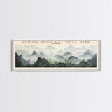 Gunung Mulu National Park Framed Canvas Print Travel Poster | Wall Art | Home Decor | Gift For Travel Lover | Wall Hanging | Original Art