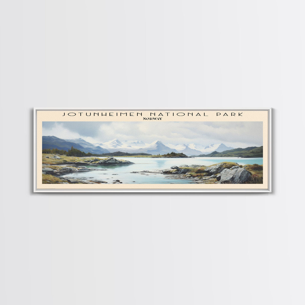 Jotunheimen National Park Framed Canvas Print Travel Poster | Wall Art | Home Decor | Gift For Travel Lover | Wall Hanging | Original Art