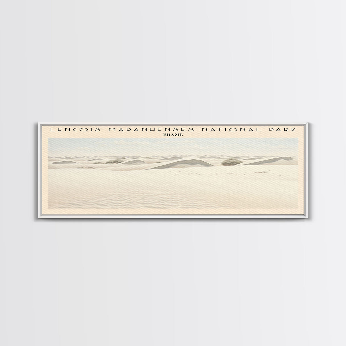 Lencois Maranhenses National Park COUNTRY Travel Poster Print, Framed Canvas Print, COUNTRY Travel Art, Wood Framed Art, Wall Hanging, Home Decor