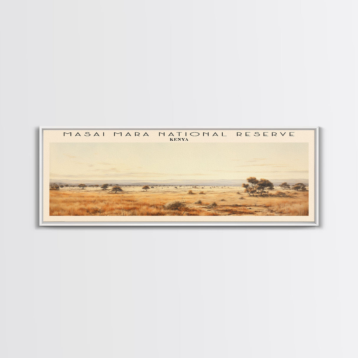 Masai Mara National Reserve Travel Print Wall Art, Travel Poster Print, Retro Style COUNTRY Home Decor, Wall Hanging, Travel Gift Idea, Unique Metal Art