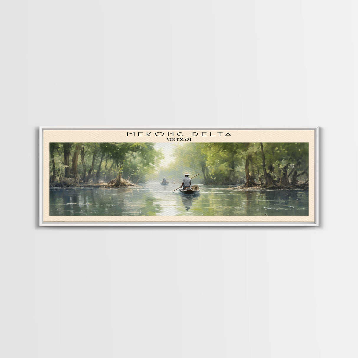 Mekong Delta Travel Poster Print, Framed Canvas Wall Art, Metal Wall Art, COUNTRY art, Gift For Him, Travel Wall Art, Travel Lover Gift