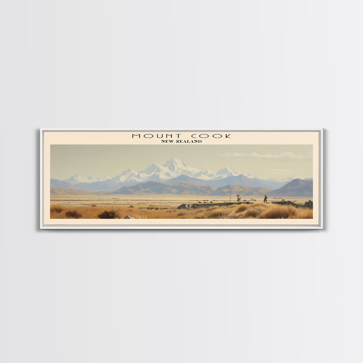 Mount Cook Framed Canvas Print Travel Poster | Wall Art | Home Decor | Gift For Travel Lover | Wall Hanging | Original Art