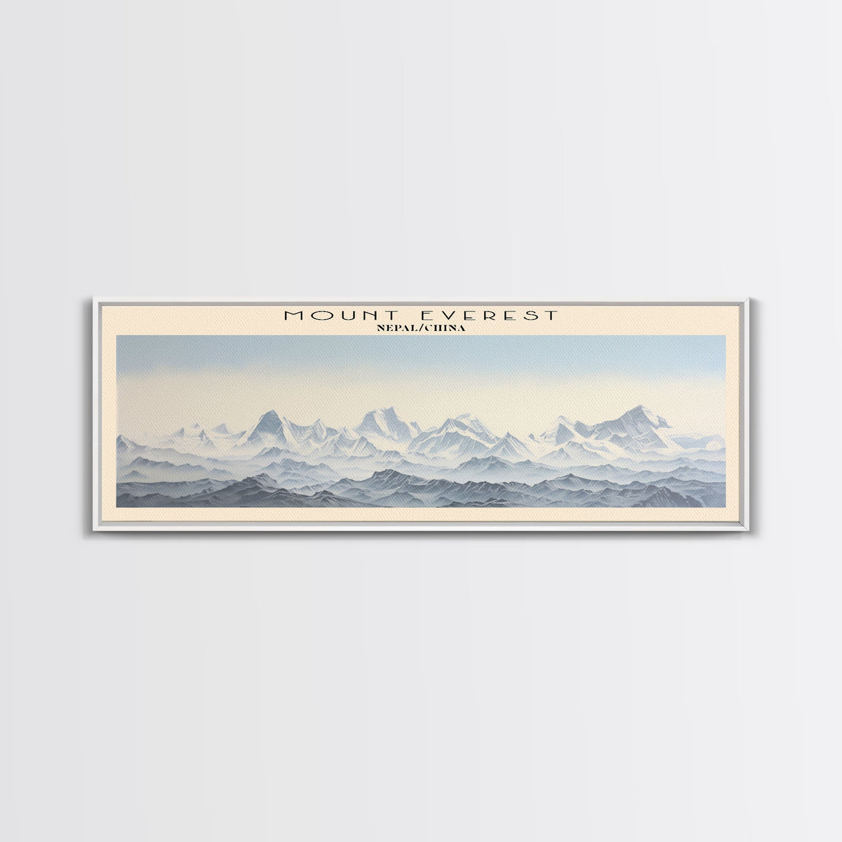 Mount Everest Travel Print Wall Art, Travel Poster Print, Retro Style COUNTRY Home Decor, Wall Hanging, Travel Gift Idea, Unique Metal Art