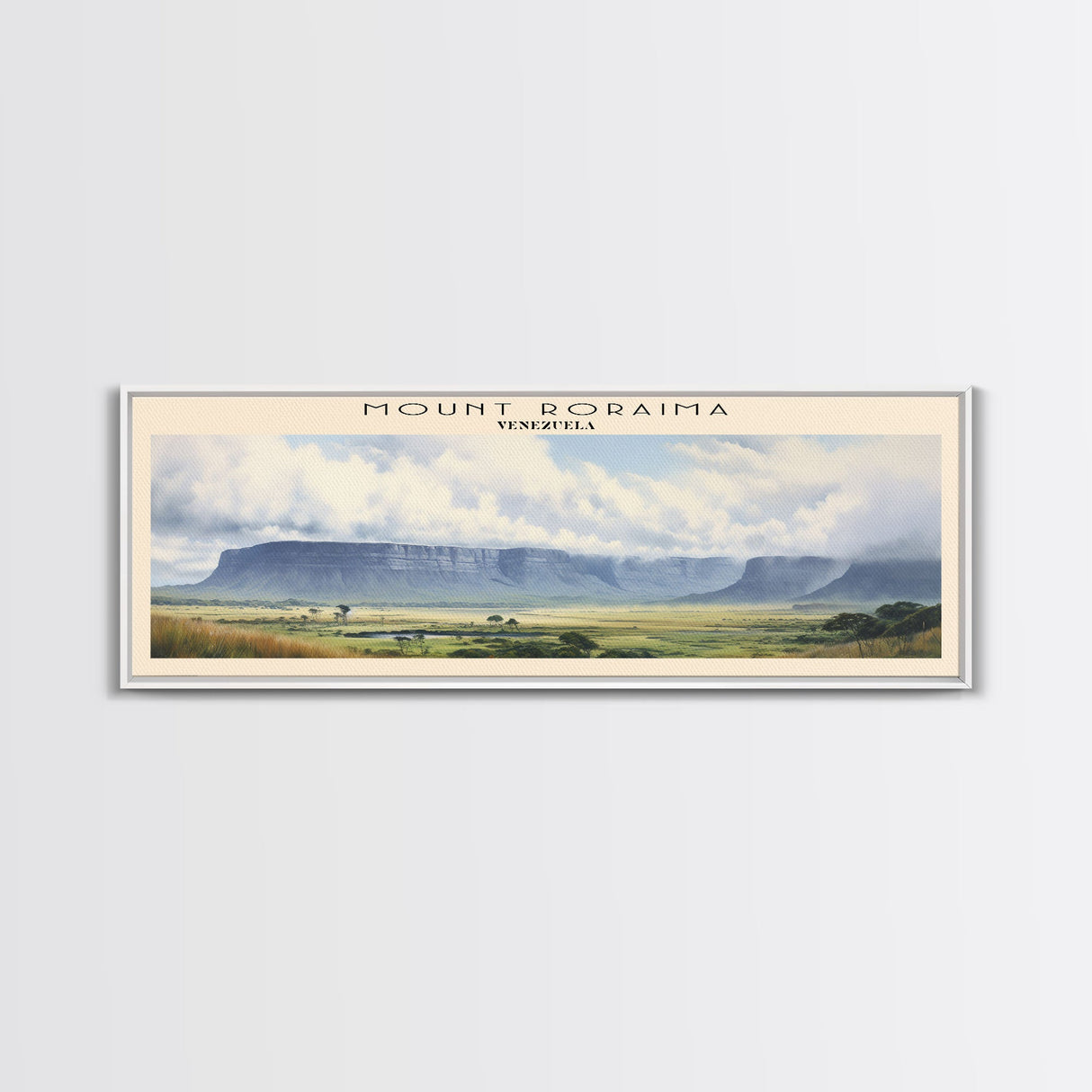 Mount Roraima Framed Canvas Print Travel Poster | Wall Art | Home Decor | Gift For Travel Lover | Wall Hanging | Original Art