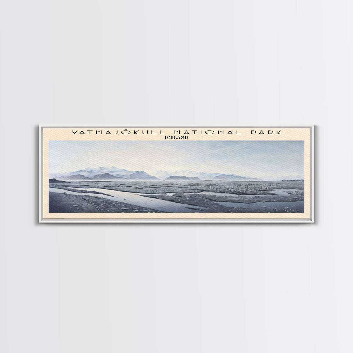 Vatnajökull National Park Travel Print Wall Art, Travel Poster Print, Retro Style COUNTRY Home Decor, Wall Hanging, Travel Gift Idea, Unique Metal Art