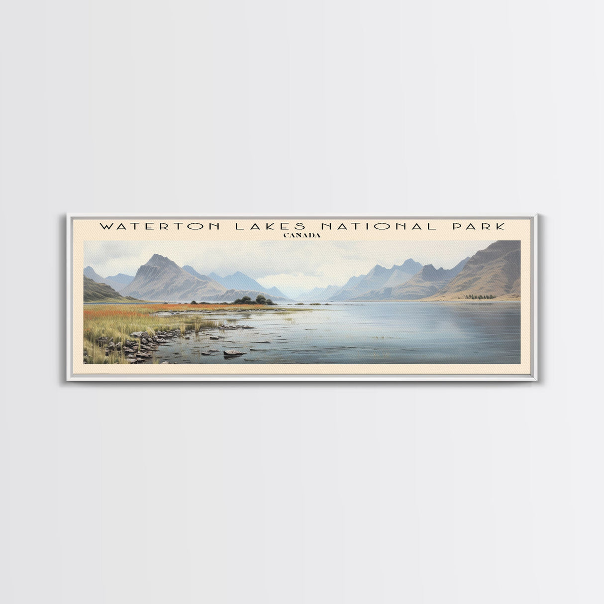 Waterton Lakes National Park Travel Print Wall Art, Travel Poster Print, Retro Style COUNTRY Home Decor, Wall Hanging, Travel Gift Idea, Unique Metal Art