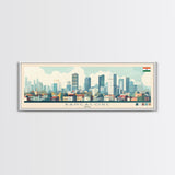 Bangalore, India Panoramic Travel Poster Canvas Print, Bangalore, India Painting, India Art, Bangalore Travel Art, Living Room Painting