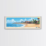 Panoramic Travel Poster Buenaventura, Colombia Canvas Print, Buenaventura, Colombia Painting, Colombia Art, Buenaventura Travel Art, Guest Room Painting