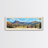 Cobija, Bolivia Panoramic Travel Poster Canvas Print, Cobija, Bolivia Painting, Bolivia Art, Cobija Travel Art, Guest Room Painting