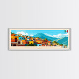 Cuautitlan Izcalli, Mexico Panoramic Travel Poster Canvas Print, Cuautitlan Izcalli, Mexico Painting, Mexico Art, Cuautitlan Izcalli Panoramic Travel Art, Travel Painting