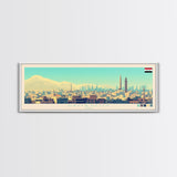 Panoramic Travel Poster Damascus, Syria Canvas Print, Damascus, Syria Painting, Syria Art, Damascus Travel Art, Guest Room Painting