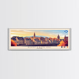 Dunfermline, Scotland Panoramic Travel Poster Canvas Print, Dunfermline, Scotland Painting, Scotland Art, Dunfermline Travel Art, Guest Room Painting