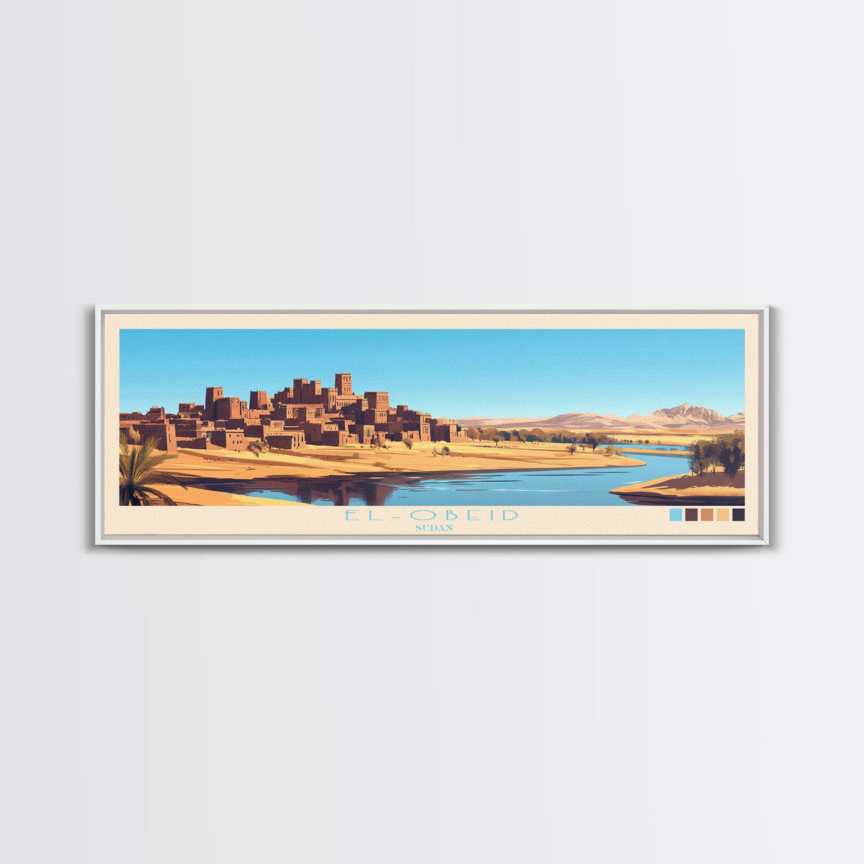 Eldoret, Kenya Panoramic Travel Poster Canvas Print, Eldoret, Kenya Painting, Kenya Art, Eldoret Travel Art, Living Room Painting