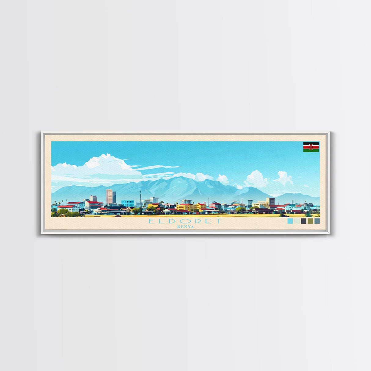 El-Obeid,  Sudan Travel Poster Panoramic Canvas Print, El-Obeid,  Sudan Painting,  Sudan Art, El-Obeid Travel Art, Guest Room Painting