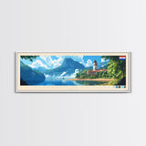 Fernando de la Mora, Paraguay Travel Poster Panoramic Canvas Print, Fernando de la Mora, Paraguay Painting, Paraguay Art, Fernando de la Mora Travel Art, Guest Room Painting