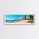 Panoramic Travel Poster Fortaleza, Brazil Canvas Print, Fortaleza, Brazil Painting, Brazil Art, Fortaleza Travel Art, Guest Room Painting