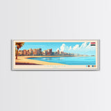 Ismailia, Egypt Panoramic Travel Poster Canvas Print, Ismailia, Egypt Painting, Egypt Art, Ismailia Travel Art, Guest Room Painting