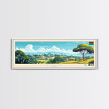 Kikuyu, Kenya Panoramic Travel Poster Canvas Print, Kikuyu, Kenya Painting, Kenya Art, Kikuyu Travel Art, Guest Room Painting