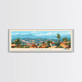 Panoramic Travel Poster Kikwit, Congo Canvas Print, Kikwit, Congo Painting, Congo Art, Kikwit Travel Art, Guest Room Painting