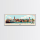 Panoramic Travel Poster Kitchener, Canada Canvas Print, Kitchener, Canada Painting, Canada Art, Kitchener Travel Art, Guest Room Painting