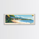 La Libertad, Ecuador Travel Poster Panoramic Canvas Print, La Libertad, Ecuador Painting, Ecuador Art, La Libertad Travel Art, Guest Room Painting