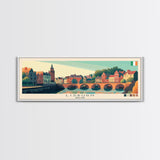 Lisburn, Ireland Panoramic Travel Poster Canvas Print, Lisburn, Ireland Painting, Ireland Art, Lisburn Panoramic Travel Art, Travel Painting