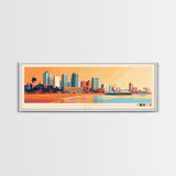 Panoramic Travel Poster Luanda, Angola Canvas Print, Luanda, Angola Painting, Angola Art, Luanda Travel Art, Guest Room Painting