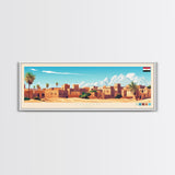 Luxor, Egypt Travel Poster Panoramic Canvas Print, Luxor, Egypt Painting, Egypt Art, Luxor Travel Art, Guest Room Painting