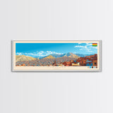 Oruro, Bolivia Panoramic Travel Poster Canvas Print, Oruro, Bolivia Painting, Bolivia Art, Oruro Panoramic Travel Art, Travel Painting