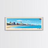 Port Elizabeth, South Africa Panoramic Travel Poster Canvas Print, Port Elizabeth, South Africa Painting, South Africa Art, Port Elizabeth Travel Art, Guest Room Painting