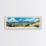 Riberalta, Bolivia Panoramic Travel Poster Canvas Print, Riberalta, Bolivia Painting, Bolivia Art, Riberalta Travel Art, Guest Room Painting