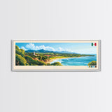 San Luis Potosi, Mexico Panoramic Travel Poster Canvas Print, San Luis Potosi, Mexico Painting, Mexico Art, San Luis Potosi Panoramic Travel Art, Travel Painting